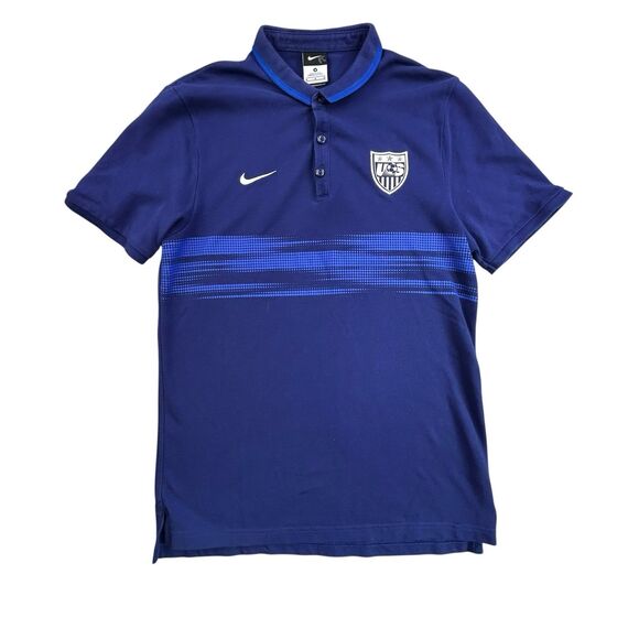 Nike US Soccer Team Polo Shirt Mens Size Medium Blue US National Team Training - Picture 2 of 7